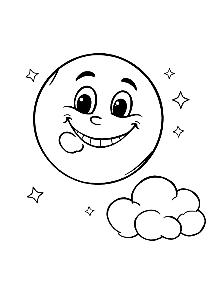 Moon coloring page-2